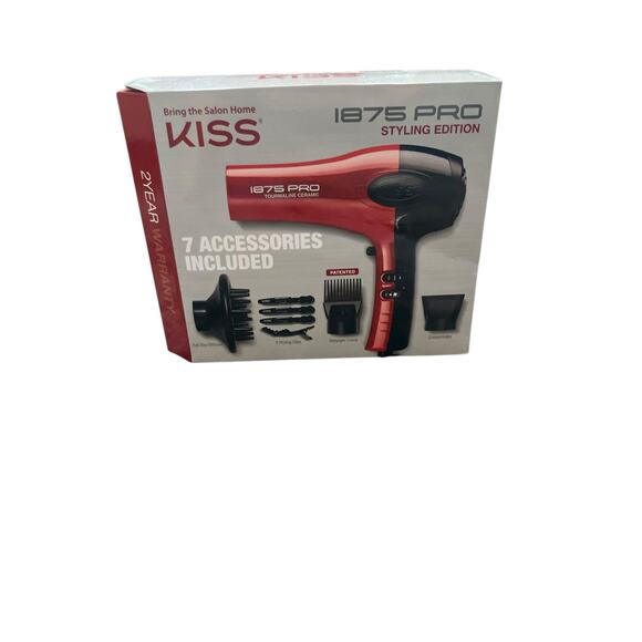 KISS 1875 Pro Hair Dryer Styling Edition with Tourmaline Ceramic Technology - Picture 1 of 7